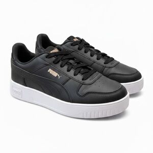PUMA Carina Street Platform Sneakers Black White Rose Gold Women 11 Casual Chunk